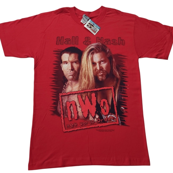 Vintage 90s NWT Hall & Nash WCW NWO Wrestling Shirt Mens Sz M - Picture 1 of 7